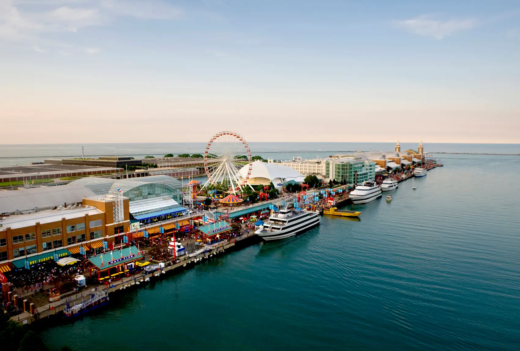 Southwest view of Navy Pier, Chicago, IL.