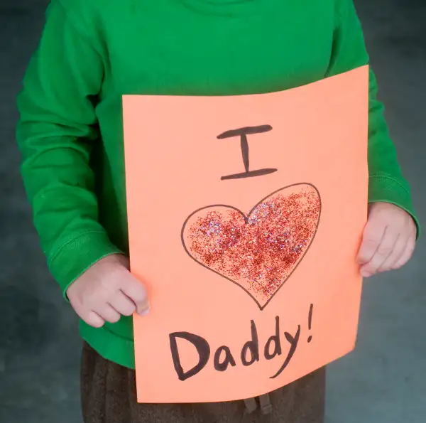 Homemade I Love Daddy sign