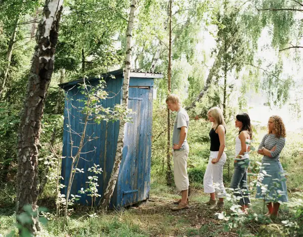 Line for the outhouse