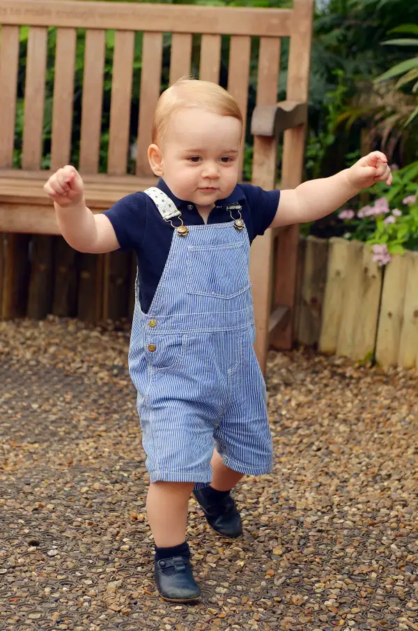 Britain's Prince George is seen ahead of his first birthday