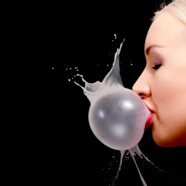 Popping bubble gum