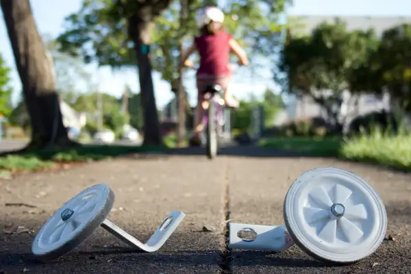 Training wheels left behind