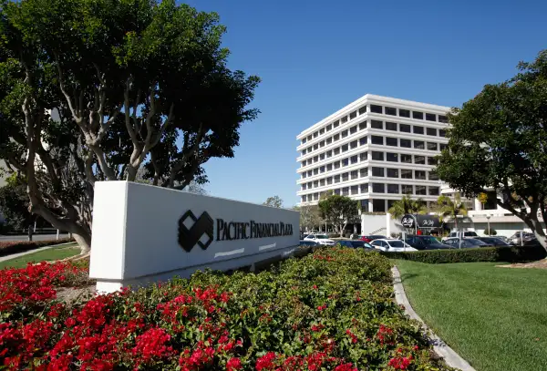 The headquarters of investment firm PIMCO is shown in Newport Beach, California.