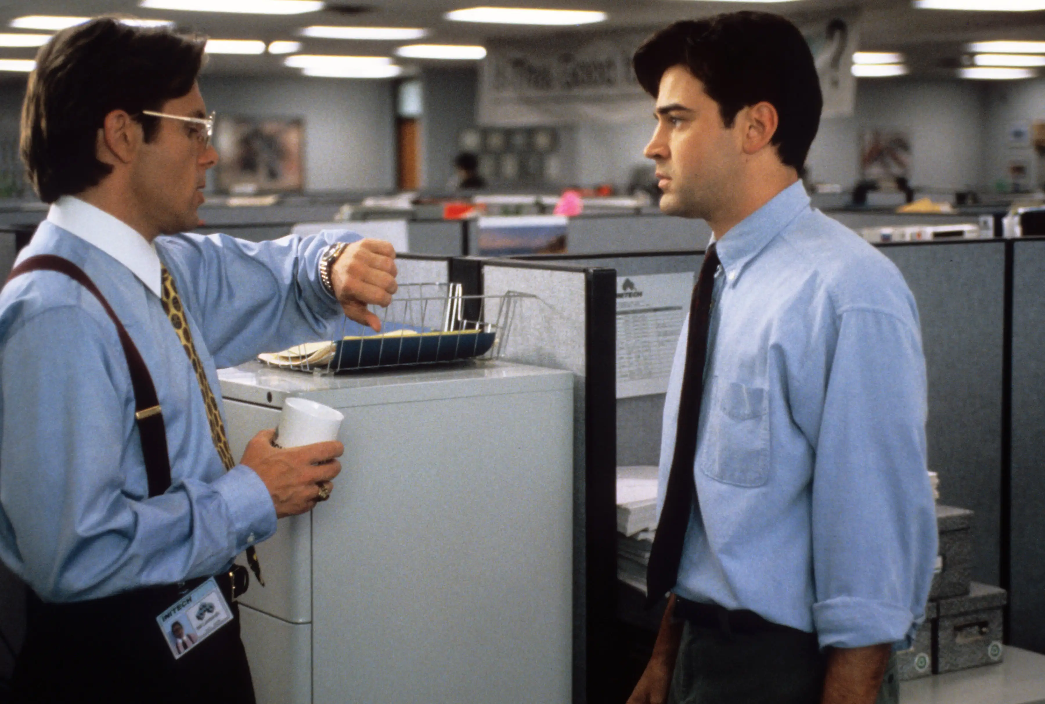 OFFICE SPACE, Gary Cole, Ron Livingston, 1999.