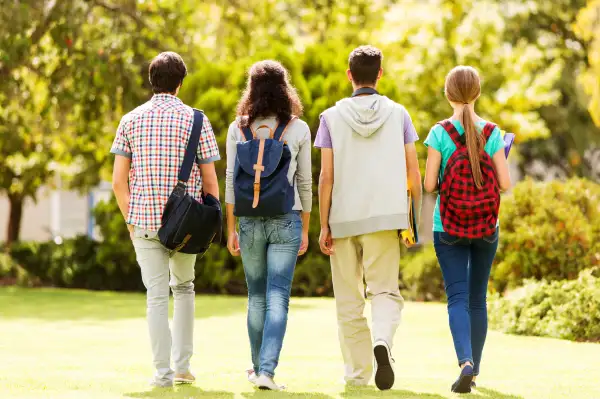 students with backpacks