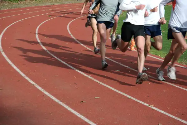 runners on a track