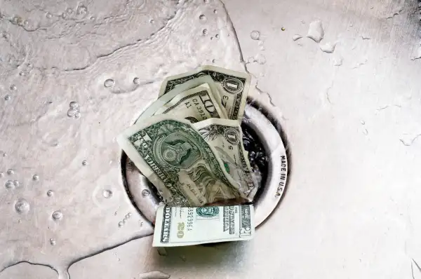 Money going down the drain