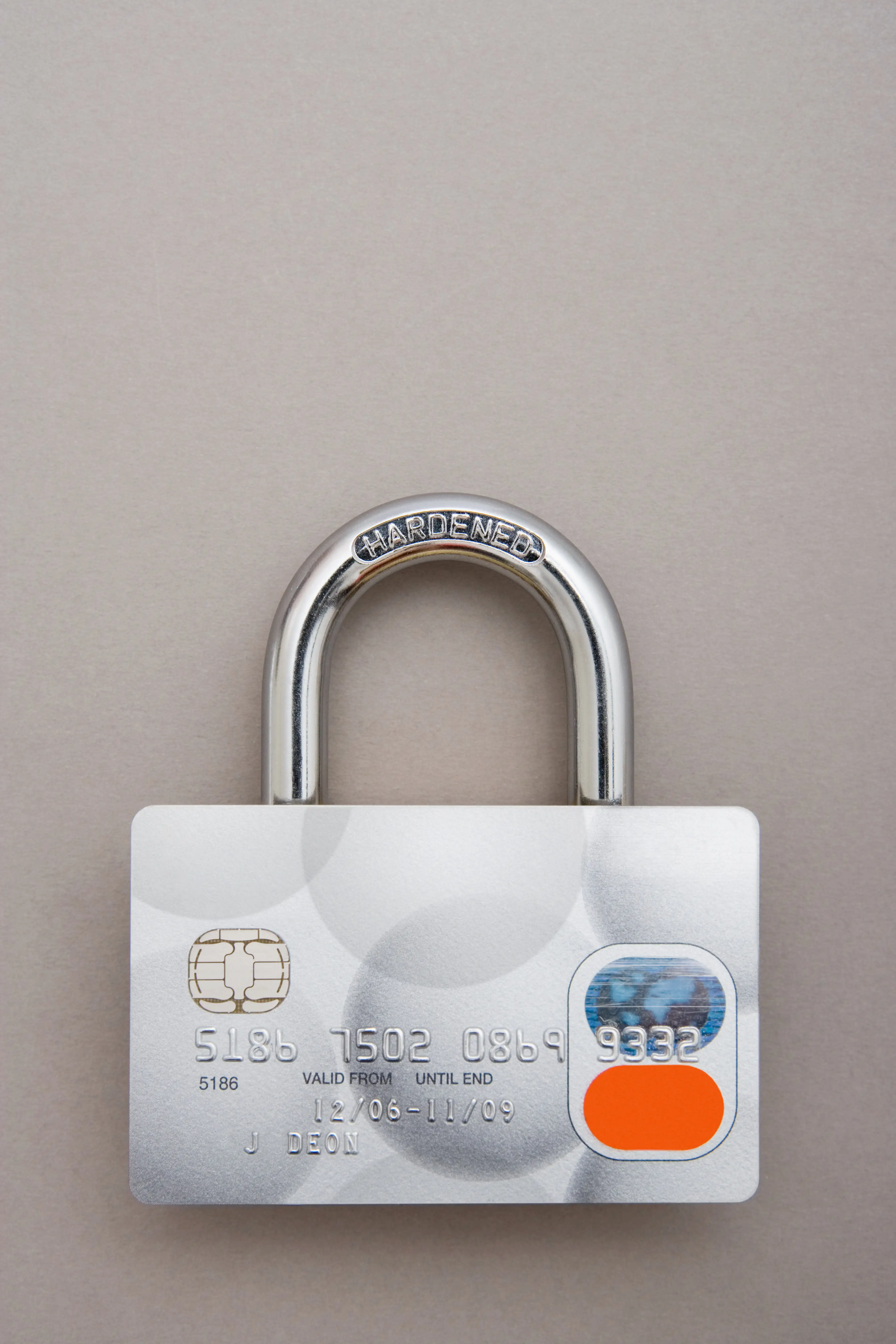 Chip and Pin credit card transformed into a lock