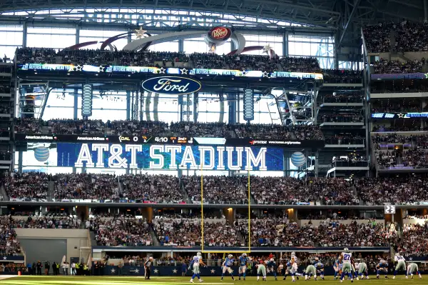 The NFC Wildcard Playoff Game between the Detroit Lions and the Dallas Cowboys at AT&T Stadium on January 4, 2015 in Arlington, Texas.