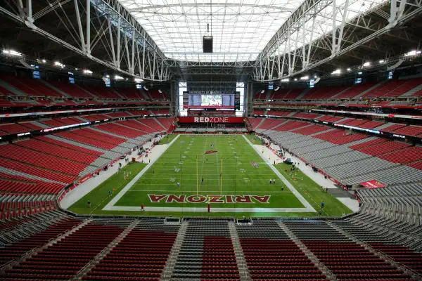 General view of the interior of University of Phoenix Stadium.