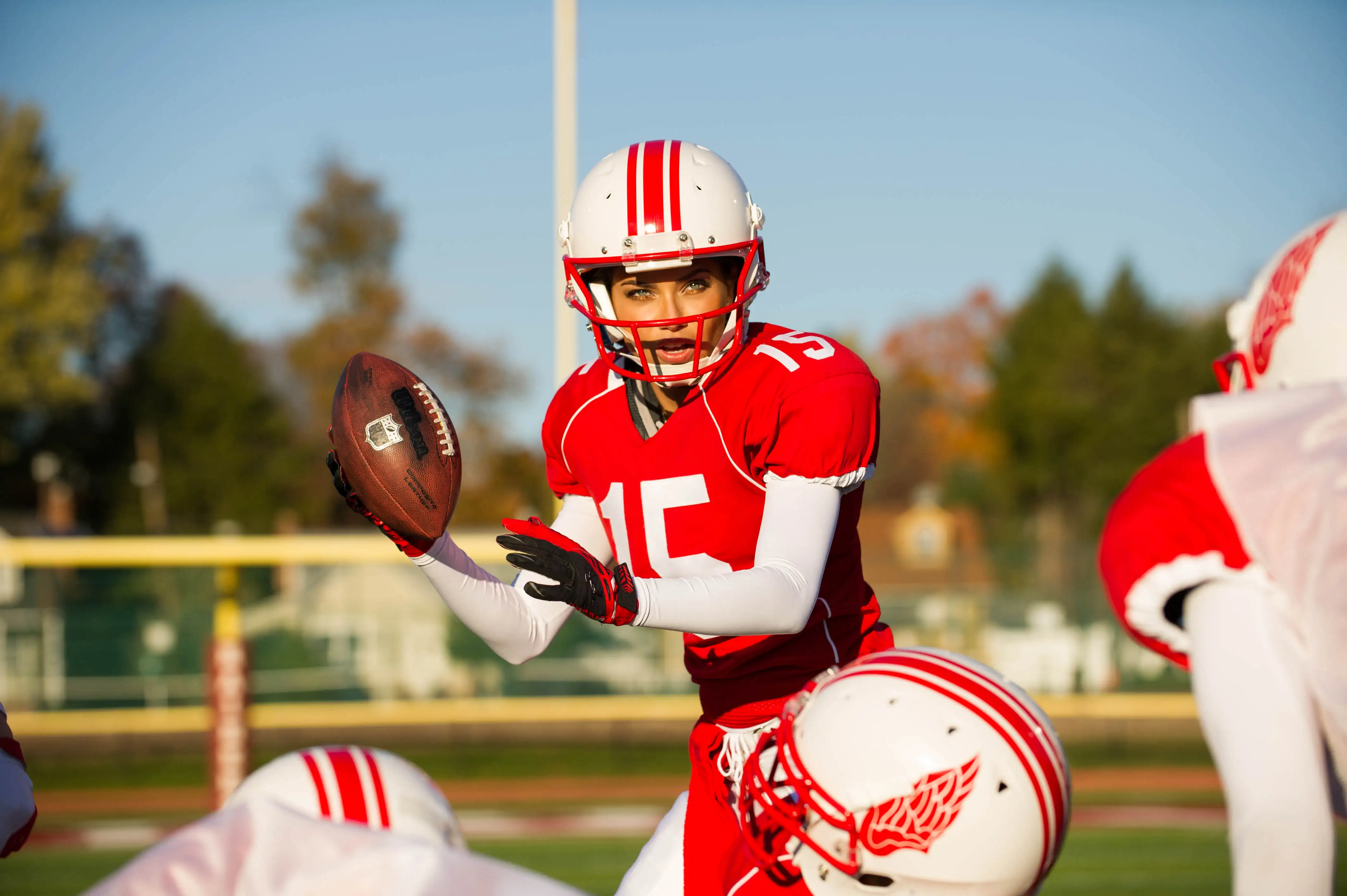 Victoria's Secret Super Bowl advertisement featuring Victoria’s Secret Angels playing football