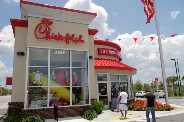 Chick-fil-A restaurant, Naples, Florida.