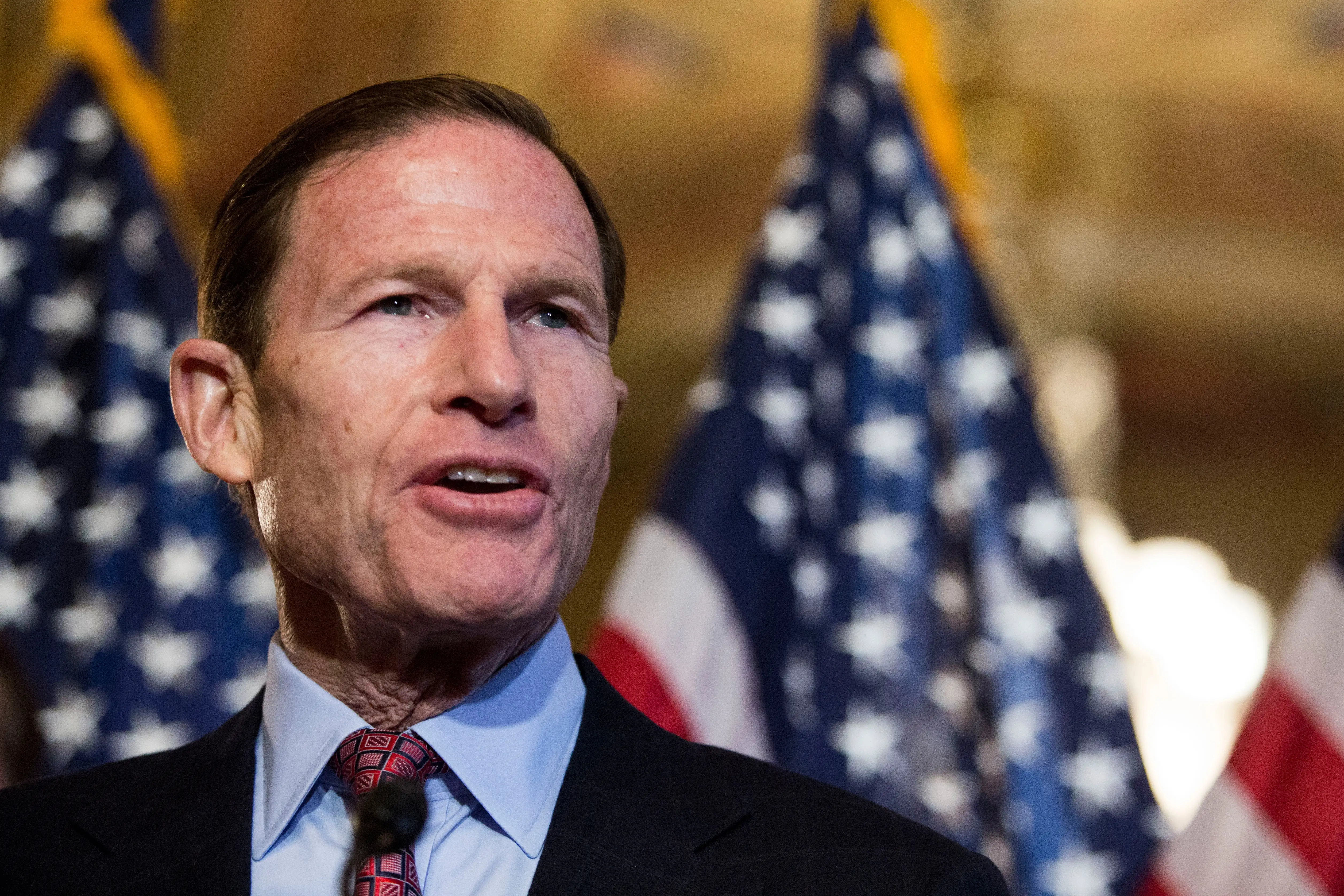 Sen. Richard Blumenthal (D-CT) speaks during a news conference on Capitol Hill, December 10, 2014 in Washington, DC.