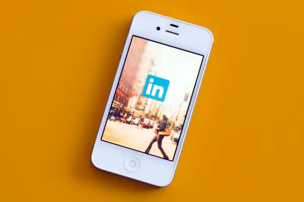 LinkedIn on a mobile phone