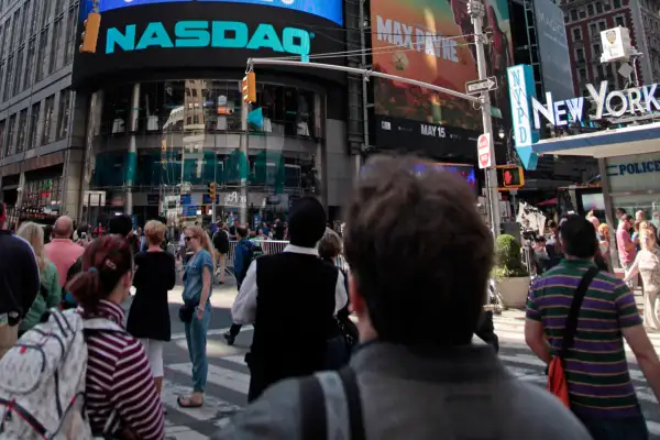 Nasdaq sign in Times Square