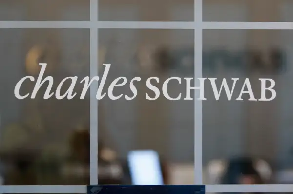 Charles Schwab logo on window