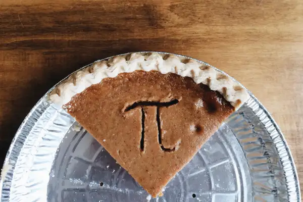 Pumpkin pie with Pi letter