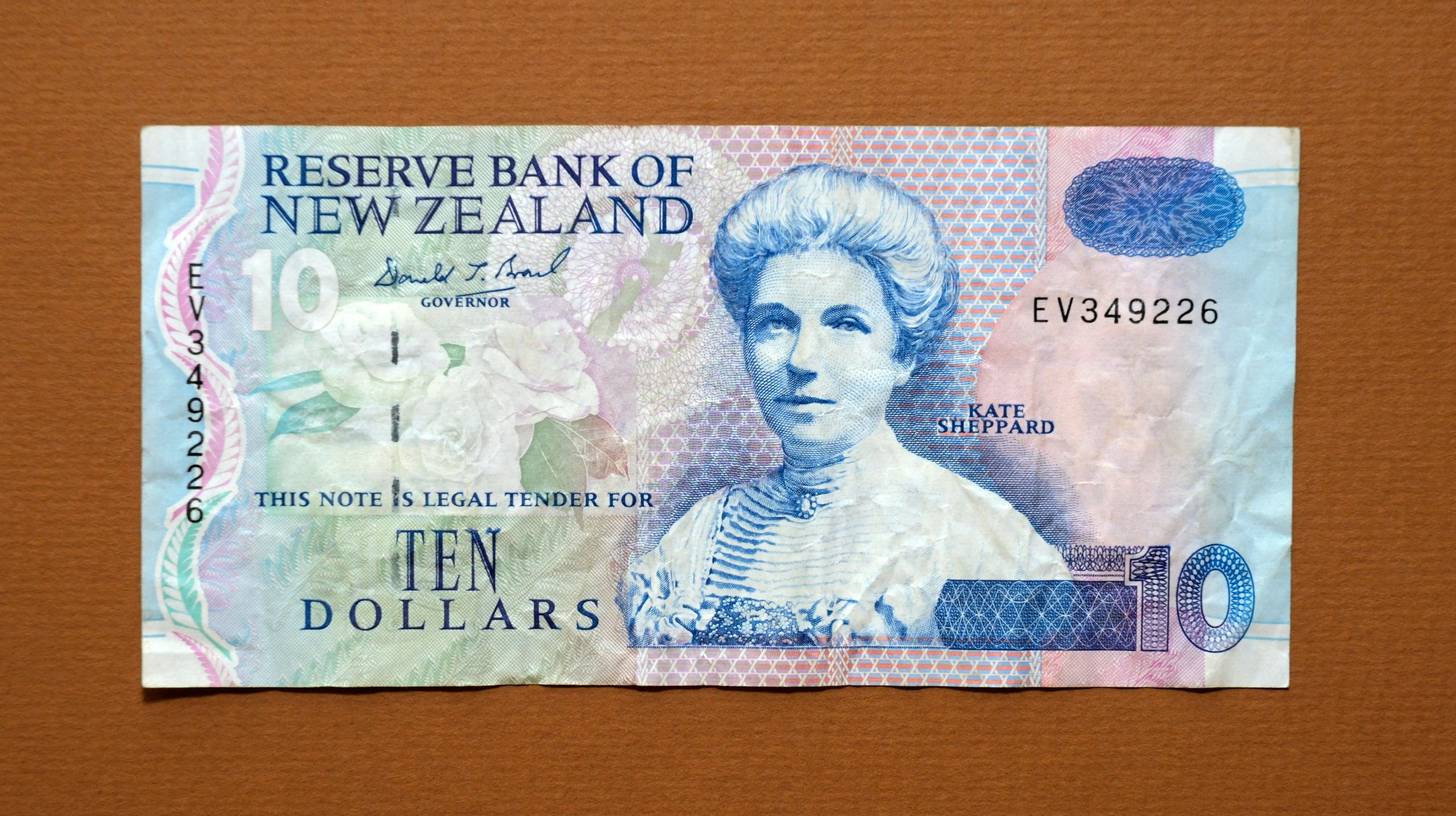 New Zealand 10 Ten Dollar Bank Note