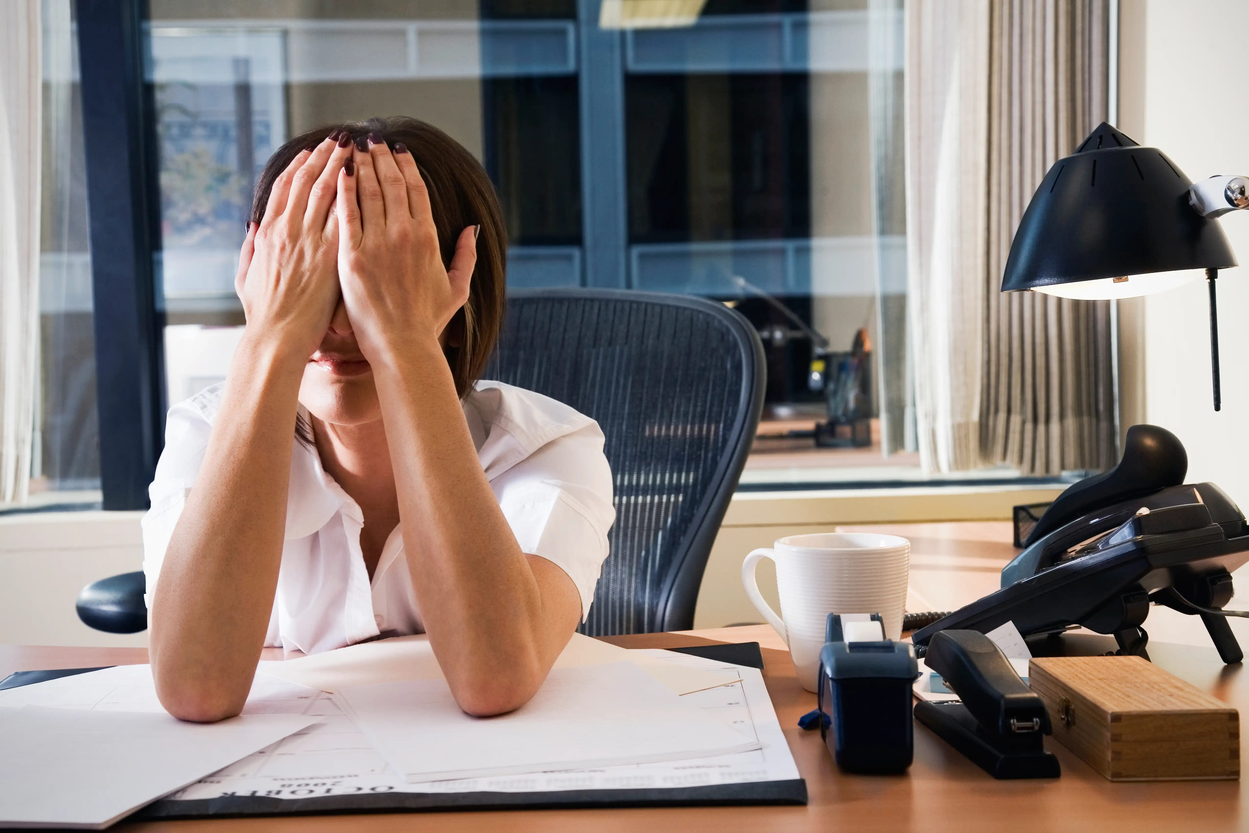 woman after rough day at work