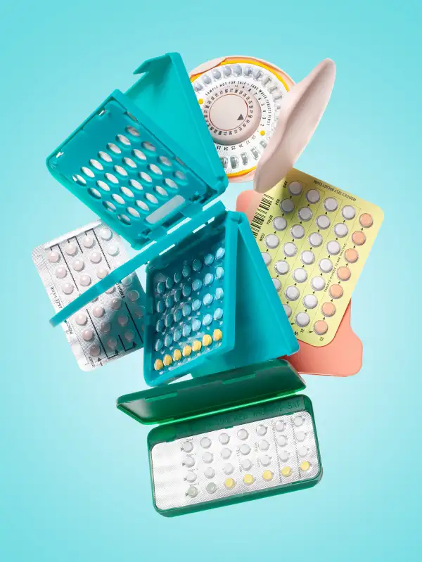assortment of birth control pills