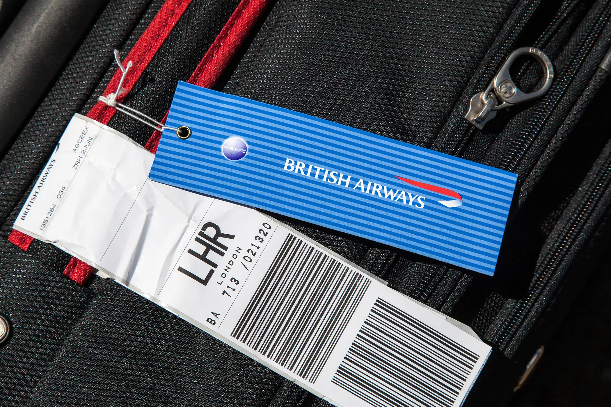 British Airways luggage tag