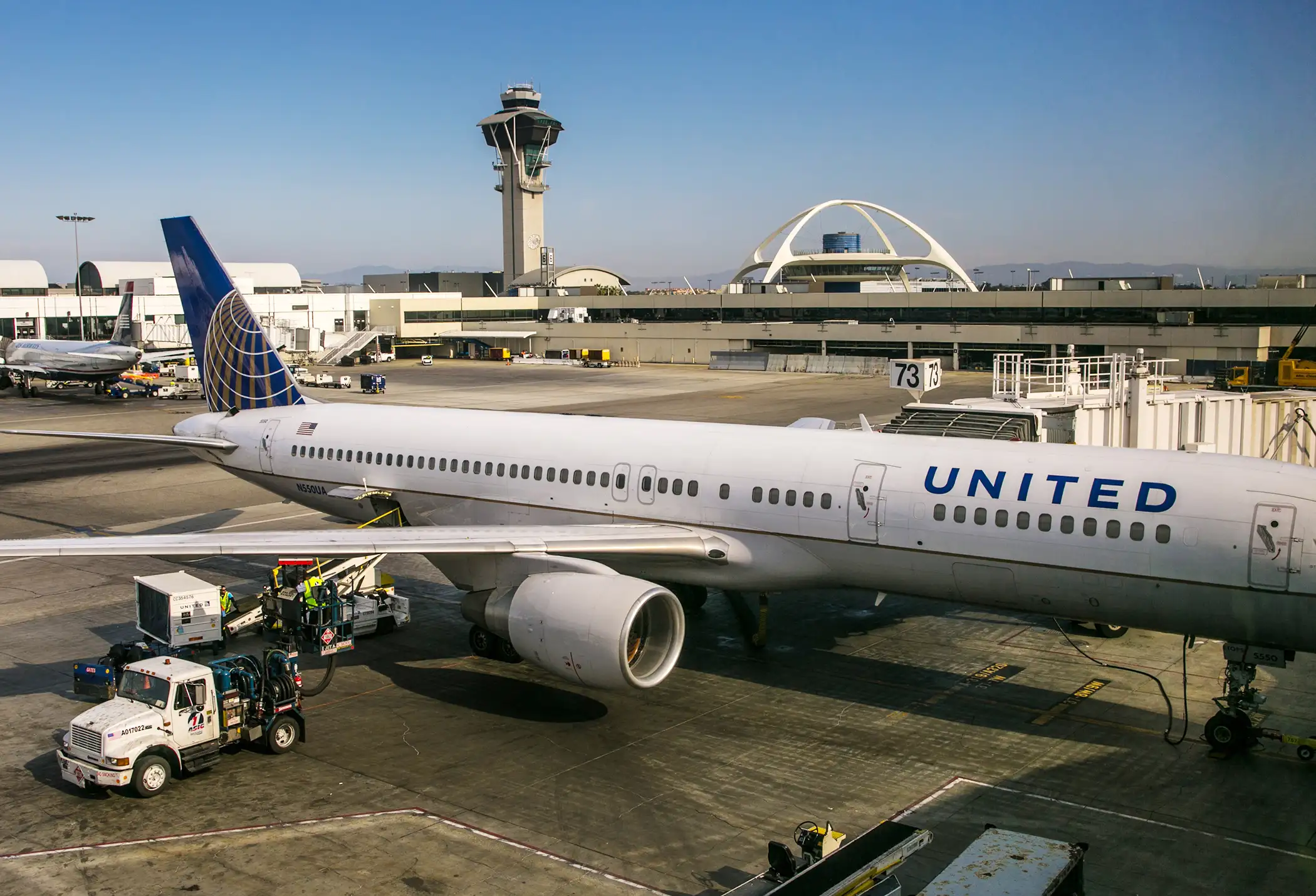 United Airways airplane on tarmac