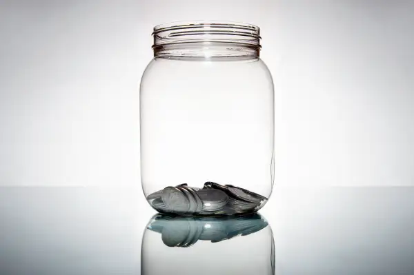 coin jar running out of coins