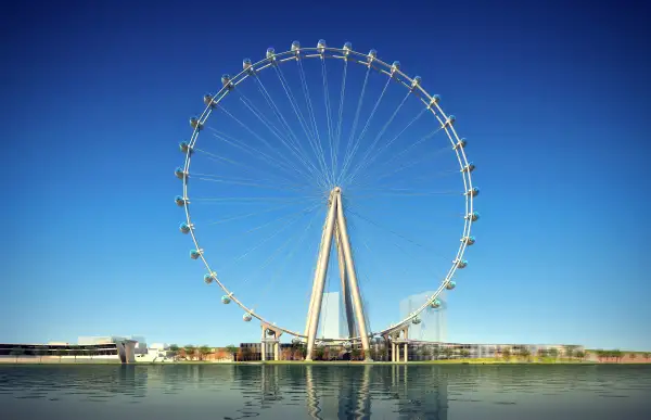 A rendering of what the New York Wheel will look like upon completion.