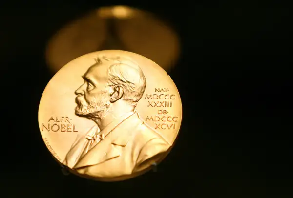A Nobel Prize Medal in Stockholm, Sweden, December 8, 2007.