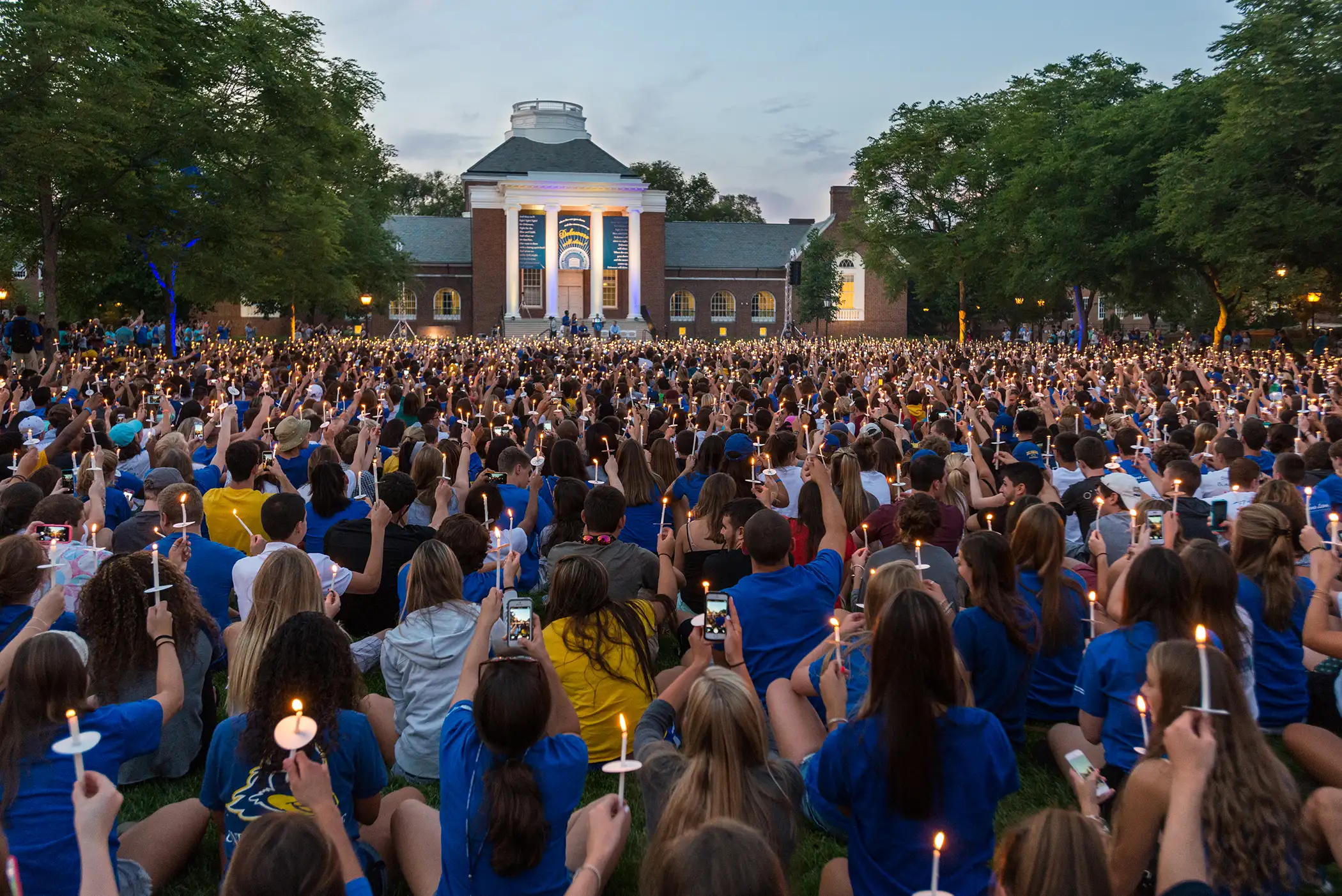 University of Delaware Class of 2018 Twilight Induction Ceremony held on the South Green on August 25, 2014.