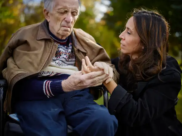 Theodore Fisher with his daughter, Theresa Von Vreckin.