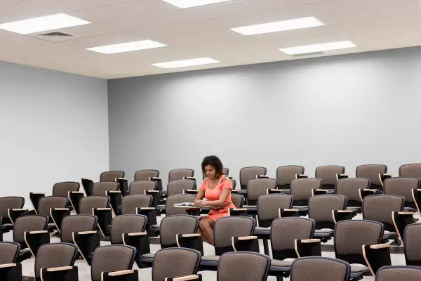 African American student in classroom