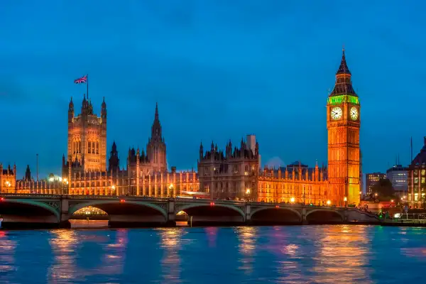 Houses of Parliament, Big Ben and Westminster bridge. London