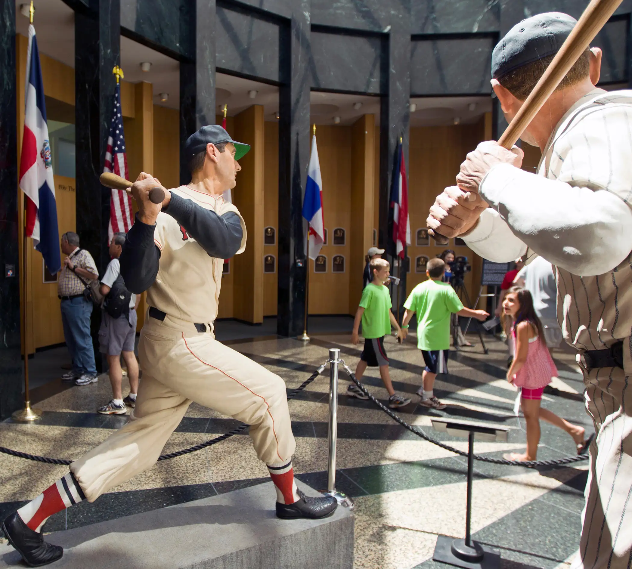 Baseball fans at the National Baseball Hall of Fame and Museum in Cooperstown, New York, 2014.