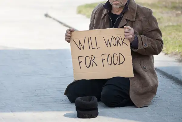 will work for food sign