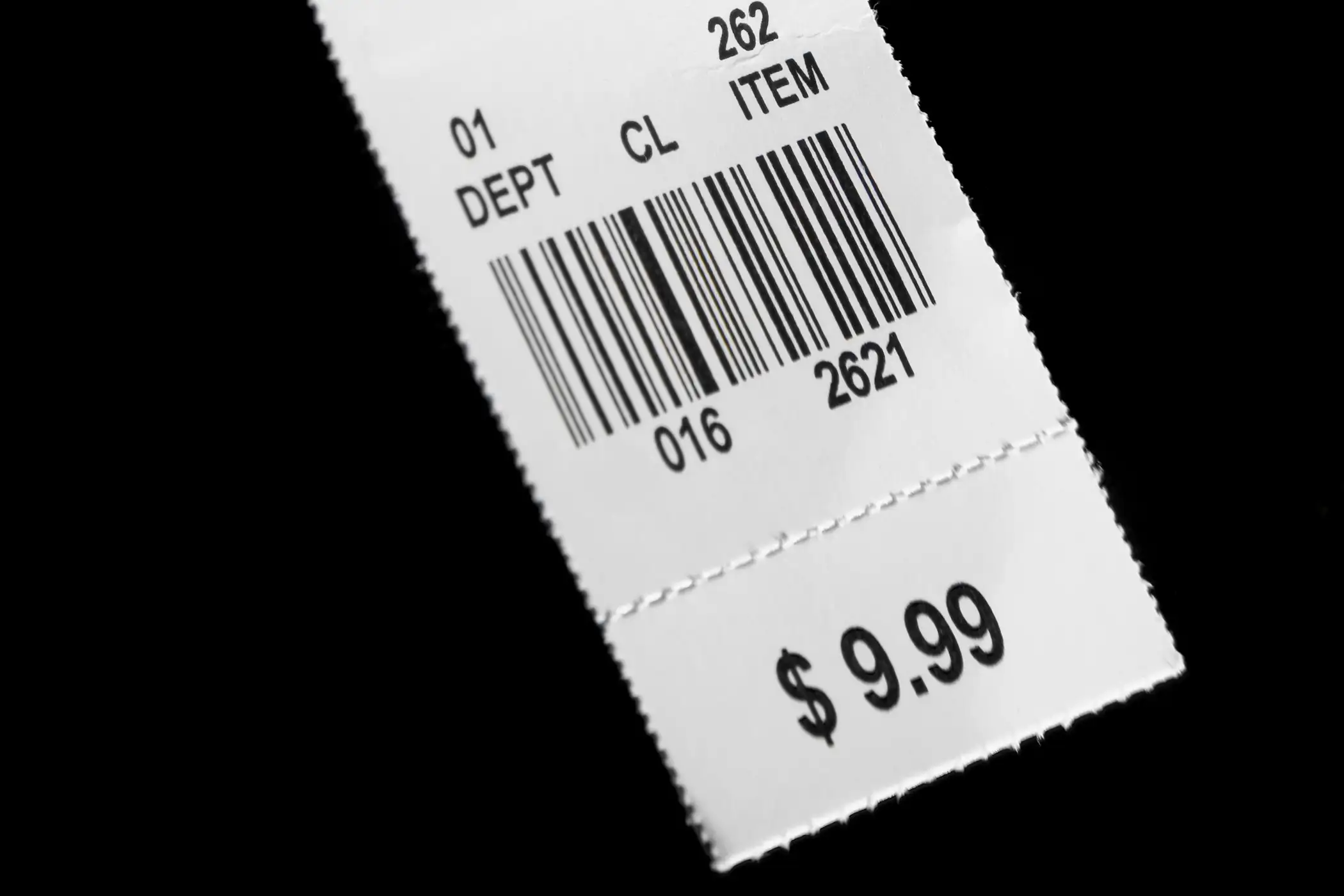 uneven price sticker