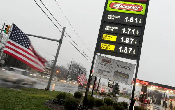 Gas prices are displayed at a gas station in Edison, New Jersey, December 23, 2015.