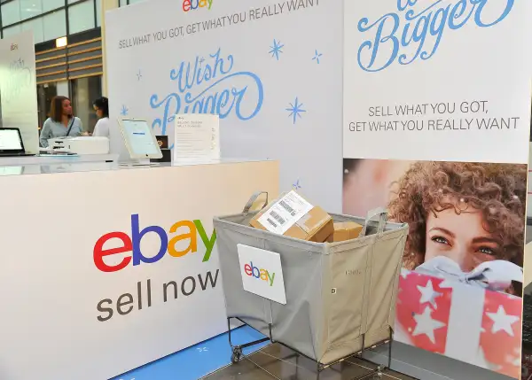 eBay helps sell gifts that were not quite right when eBay introduces Boxing Weekend on Dec. 26 and 27 at eight Westfield malls across the country, eBay selling stations and drop boxes are making it even easier for consumers to sell holiday items to get what they really want, through eBay Valet or by listing the items on eBay.com directly at Westfield San Francisco Centre on December 26, 2015 in San Francisco, California.