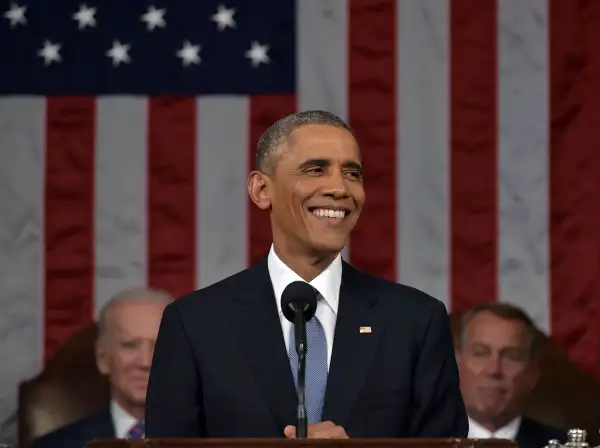 President Barack Obama delivers the State of the Union address on January 20, 2015, on Capitol Hill in Washington.