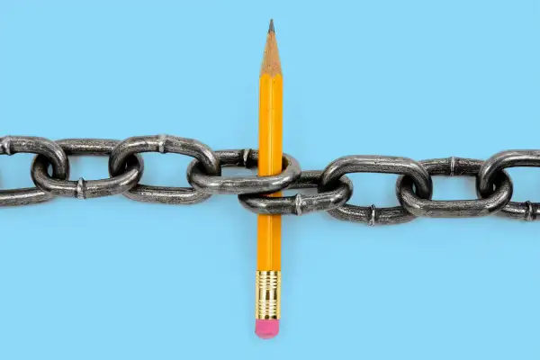 pencil in chain