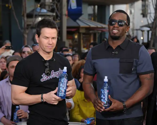 Mark Wahlberg (L) and Sean Combs on February 27, 2013 in Los Angeles, California.