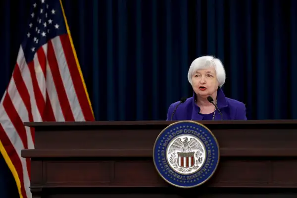 U.S. Federal Reserve Chairman Janet Yellen holds a news conference in Washington December 16, 2015.