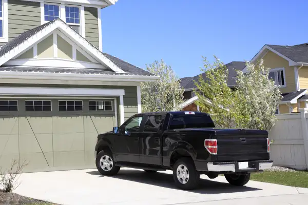 truck in driveway