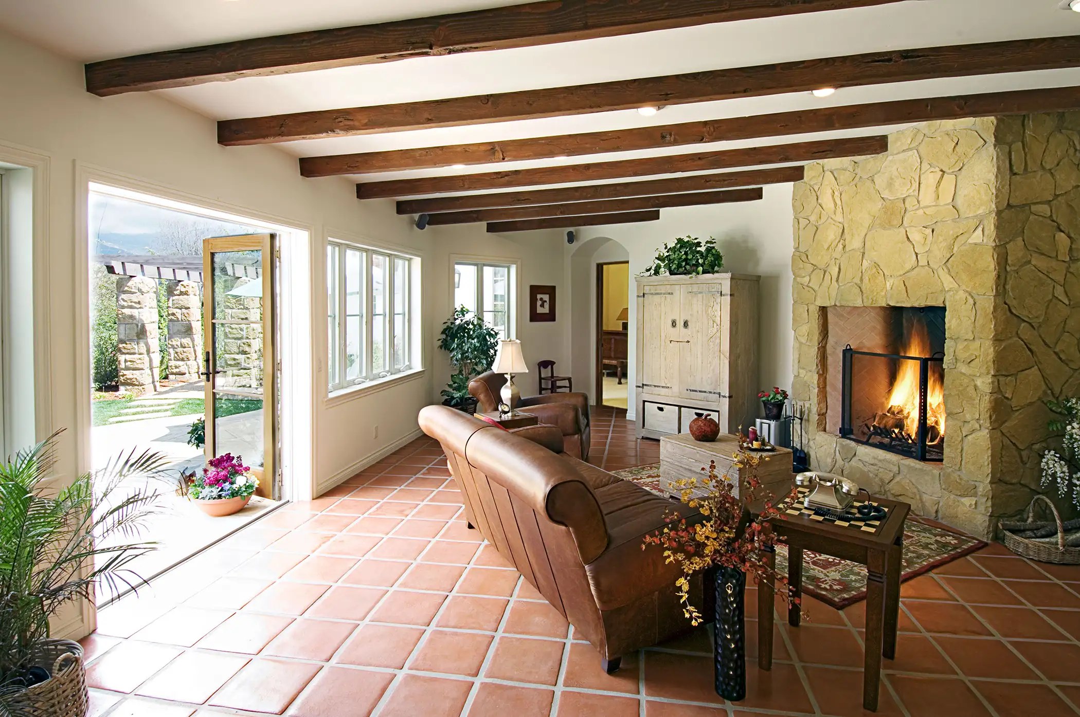 interior of spanish style home