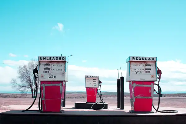 vintage gas station