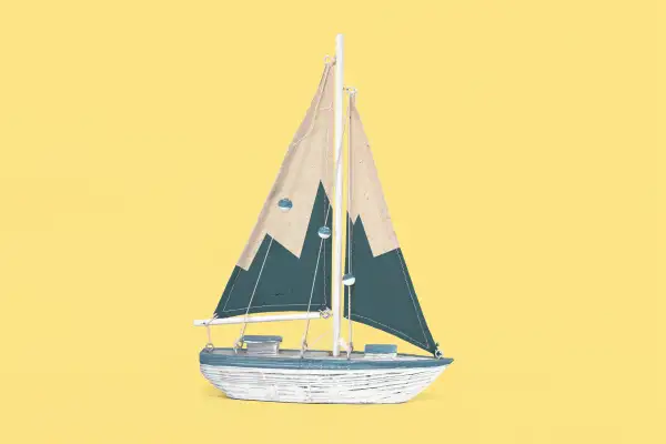 sailboat with fever line on sails
