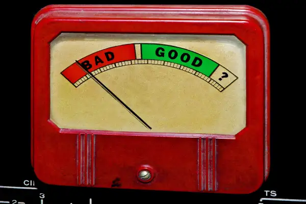 meter measuring bad and good
