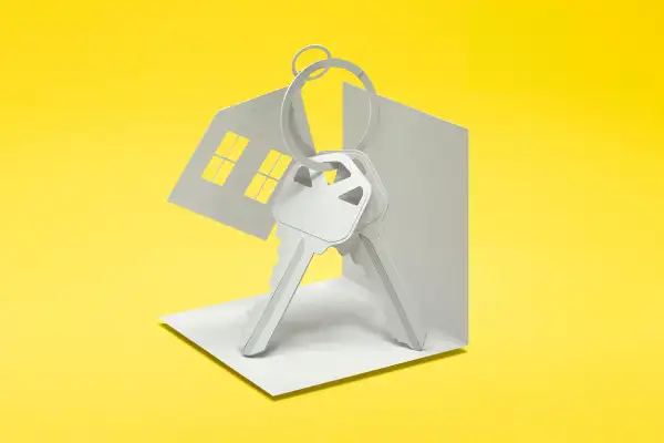 paper sculpture of house keys