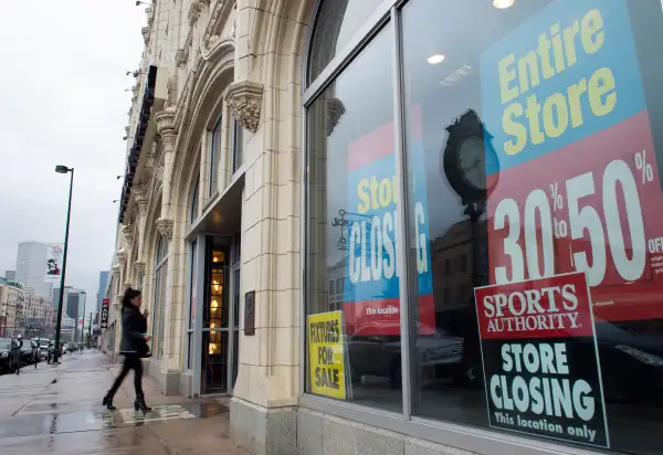 Customers come and go from the Sports Authority flagship 'Sports Castle' at 1000 Broadway in Denver on Tuesday, April 26, 2016. Sports Authority has abandoned hope of reorganizing and exiting bankruptcy and instead will count on buyers to save parts of its sprawling retail chain, company lawyer Robert Klyman told a judge Tuesday.