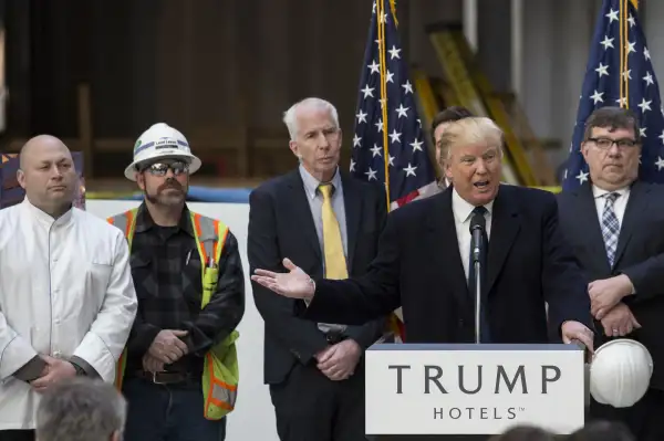 Presidential Candidate Donald Trump Holds Media Tour At The Soon To Be Trump International Hotel